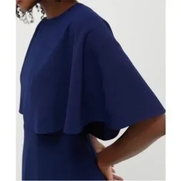 POMANDER PLACE Navy Cape Leah Dress size 10 - Picture 2 of 7